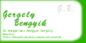 gergely bengyik business card